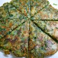 えりこ1013's cooksnap of when they made お好み焼き粉で作る簡単チヂミ.