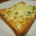 bobitin's cooksnap of when they made ねぎとコーンの味噌マヨトースト♪.
