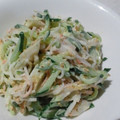 ゆみらんたん's cooksnap of when they made きゅうりとカニカマの胡麻わさび和え♪.