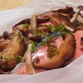 yappyパクパク's cooksnap of when they made レンジで３分★鮭とキノコの包み蒸し.