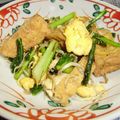 そばかす美人's cooksnap of when they made 厚揚げとカブの葉のじゃこ炒め.