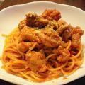 aoirio's cooksnap of when they made 鶏肉とダブルチーズのまろやかトマトパスタ.