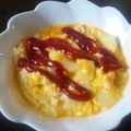 BIGクロ's cooksnap of when they made 電子レンジで一分！超簡単チーズ餅オムレツ.