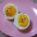 kirakira76's cooksnap of when they made お弁当に♪黄身に味付きゆで卵.