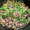 ちゃみ's cooksnap of when they made とうみょうと牛肉の細切り炒め.