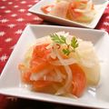 ルクルーゼ☆'s cooksnap of when they made 大根とスモークサーモンの土佐酢漬け.