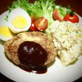 Spoon猫's cooksnap of when they made ハンバーグの中にチーズ♡.