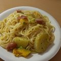 mamemoco's cooksnap of when they made かぼちゃの❤クリームパスタ.