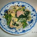 kkum0108's cooksnap of when they made ♡ほうれん草としめじの卵とじ♡.