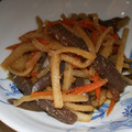 うーたん1014's cooksnap of when they made 大根の皮とこんにゃくのきんぴら.