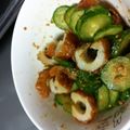mierda's cooksnap of when they made チクワとキュウリのゴマ和え.