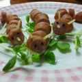 アサマイ's cooksnap of when they made ☆いもむしくんのウインナー（キャラ弁）☆.