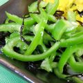 ぽっぽぺぺ's cooksnap of when they made ピーマンの塩昆布あえ♪.