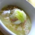 Munchkin's　Mom's cooksnap of when they made 食べるスープ♪白菜ベーコン.