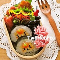 ＴＷＯＨＥＡＲＴＳ's cooksnap of when they made 節分に☆簡単キャラで鬼さんの巻き寿司☆.