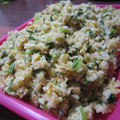 JUNSEIママ's cooksnap of when they made 青菜と鮭フレークで炒飯.