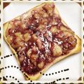 クックみお's cooksnap of when they made ブルーベリーにはつぶしバナナ♡トースト.