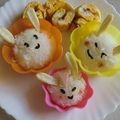 ななこ２２'s cooksnap of when they made 簡単ちくわでうさぎおにぎり♪キャラ弁.