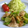 ３児ママCafe's cooksnap of when they made 豚バラとセロリ、ポロねぎの甘辛おかず.