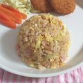 Nekozame's cooksnap of when they made パラパラ炒飯☆混ぜるだけ～♪.