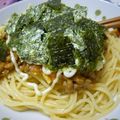 のすけのすけ's cooksnap of when they made 一人のおうちランチに！キムチ納豆パスタ☆.
