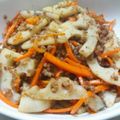 しんちゃんのぱぱ's cooksnap of when they made れんこんと豚挽肉のピリ辛きんぴら.