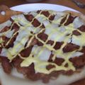 このみん家's cooksnap of when they made 簡単！和風！照り焼きﾁｷﾝピザ！.