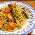 Ｋasumi's cooksnap of when they made 海老とアスパラガスのクリームパスタ.