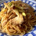 かばももくん's cooksnap of when they made 太麺パスタde油そば.