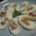 時花菜's cooksnap of when they made 林檎のカマンベール胡桃ソースのせ.