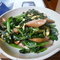 K/S's cooksnap of when they made ☆ほうれん草と魚肉ソーセージの卵とじ☆.
