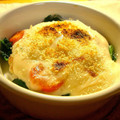 ママdeko's cooksnap of when they made たらとほうれんそうのグラタン.