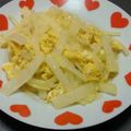 まゆぽ＠'s cooksnap of when they made ほんのり甘い玉子と大根の塩炒め.