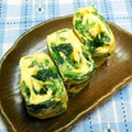 シャンプーハット's cooksnap of when they made 残ったほうれん草で✿卵焼き.