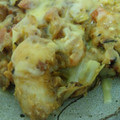 みゅう０２２３'s cooksnap of when they made チーズと餅とキャベツの半熟卵とじ.