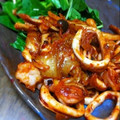 春ひなた's cooksnap of when they made イカのキムチ炒め.