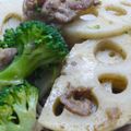 にわとりかあさん's cooksnap of when they made レンコンと牛肉炒め＊甘辛カレー味.