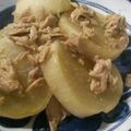 tae★man's cooksnap of when they made シーチキンと大根の煮物.