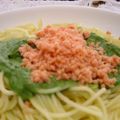 ポコバナナ's cooksnap of when they made 鮭とほうれん草のジェノベーゼ風.