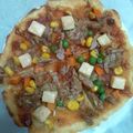 Kitachie's cooksnap of when they made おからとホットケーキミックスの薄焼きピザ.