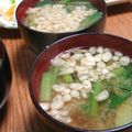 cafe-cafe's cooksnap of when they made 小松菜と天かすのおみそ汁.