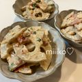 miiiko♡'s cooksnap of when they made 体が喜ぶ～♬れんこん♡梅マヨぽんサラダ♡.