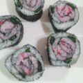 たさえちゅ's cooksnap of when they made ひな祭りに簡単♪ バラの 飾り巻き寿司　.