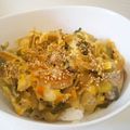 まきもの's cooksnap of when they made お一人ランチに　セロリ入り卵丼.