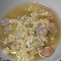 むくのき村's cooksnap of when they made 玉ねぎウインナー卵とじ簡単コンソメスープ.