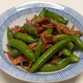 新妻あや's cooksnap of when they made スナップエンドウとベーコンのガリバタ炒め.