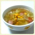 ayami1545's cooksnap of when they made ＊コーン缶丸ごとコンソメスープ＊.