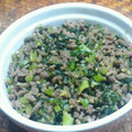 ☆朔太郎☆'s cooksnap of when they made かぶの葉とひき肉のそぼろ炒め.