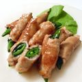Fire-King's cooksnap of when they made 簡単！豚肉のスナップえんどう大葉巻き♪.