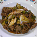 ダ〜ごはん's cooksnap of when they made 牛肉と白ネギの七味炒め.